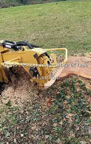 Devis Dessouchage arbre et haie a Lannion